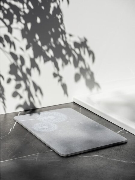 Tappetino da bagno grigio in terra di diatomee 39x60 cm Astera - Wenko