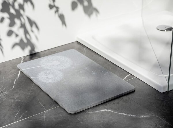 Tappetino da bagno grigio in terra di diatomee 39x60 cm Astera - Wenko