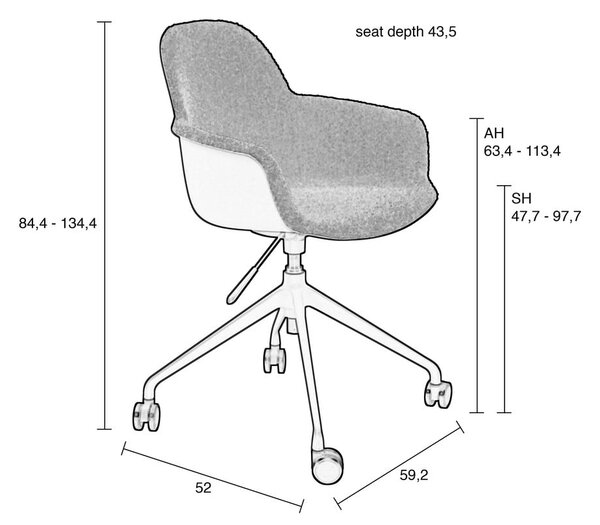 Sedia da ufficio Albert Kuip - Zuiver