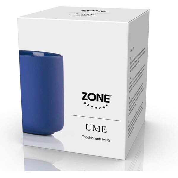 Tazza in gres blu per spazzolini da denti Ume - Zone