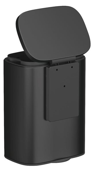 Pattumiera nera in acciaio inox Sare - Wenko