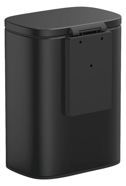 Pattumiera nera in acciaio inox Sare - Wenko