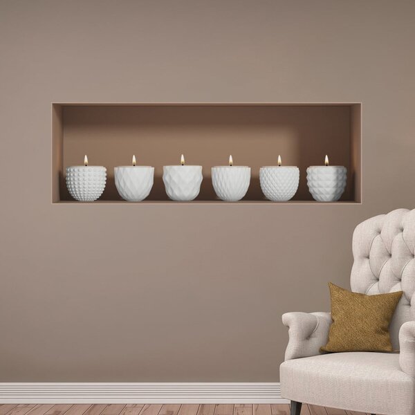 Adesivo murale 3D Candele - Ambiance