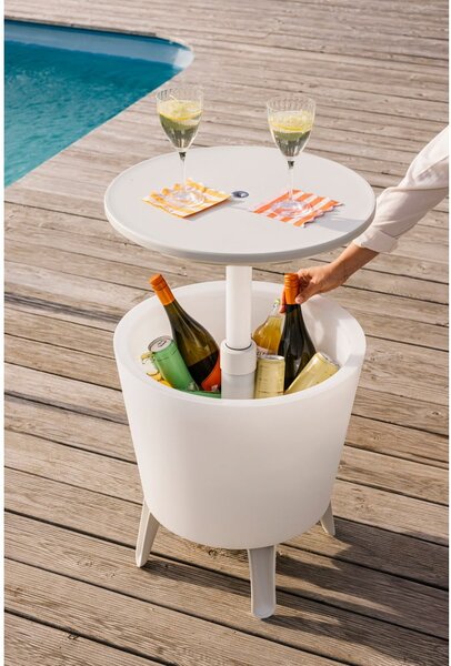 Tavolo da giardino rotondo con vaschetta per il ghiaccio 49,5x49,5 cm Illuminated cool - Keter