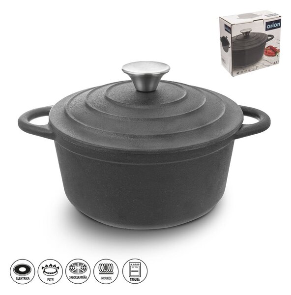 Pentola in ghisa con coperchio 2,7 l Litina - Orion