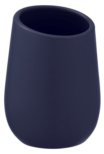 Bicchiere per spazzolino da denti in ceramica blu scuro Badi - Wenko