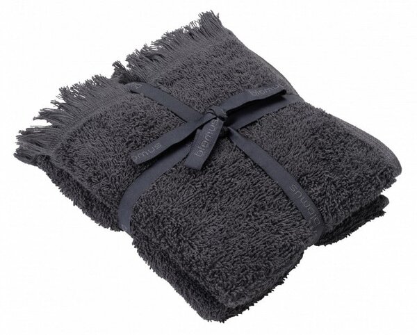 Set di 2 asciugamani in cotone grigio scuro 30x50 cm Frino - Blomus