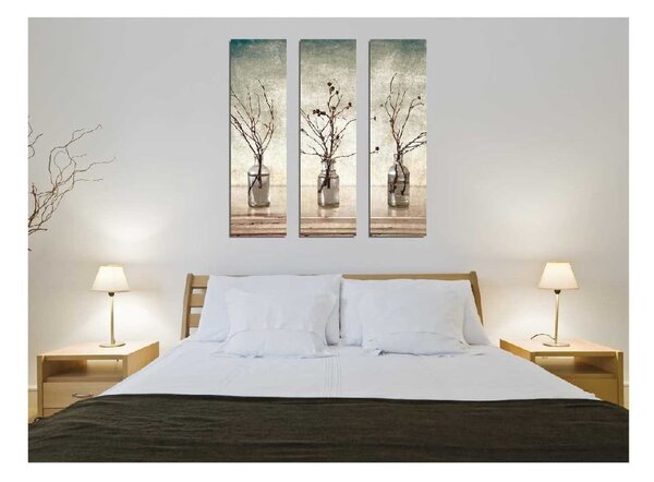 Pittura murale in 3 parti su tela Vasi - Wallity