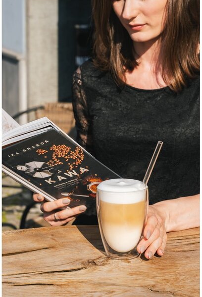 Tazze in set con parete doppia/da latte in vetro 6 pz 350 ml – Vialli Design