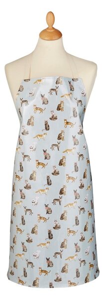 Grembiule blu con cravatta Curious Cats - Cooksmart ®