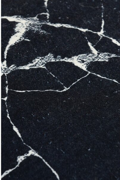 Tappeto da bagno bianco e nero con motivo in marmo Marmo, 60 x 40 cm - Foutastic