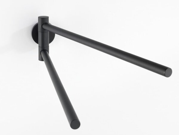 Portasciugamani a parete in acciaio inox nero opaco Bosio - Wenko