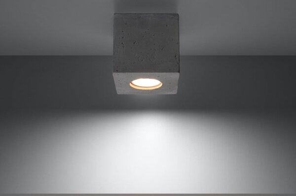 Faretto grigio 10x10 cm Geo – Sollux