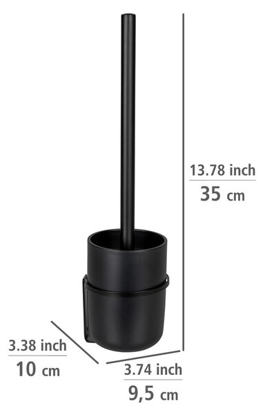 Scopino nero autoportante in plastica Carpino - Wenko