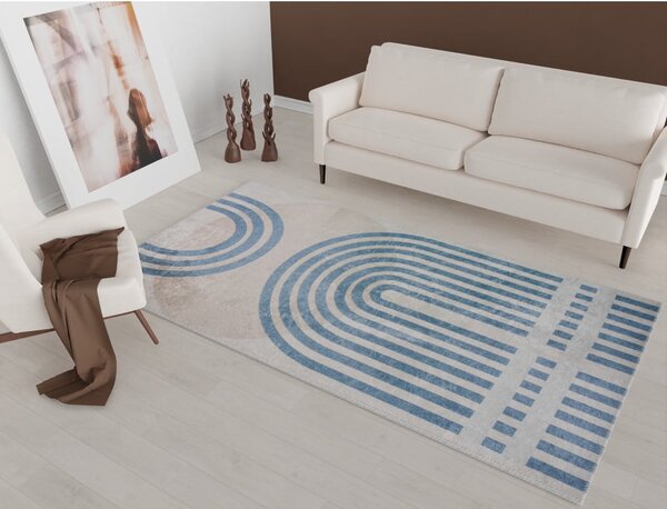 Tappeto blu/grigio 180x120 cm - Vitaus