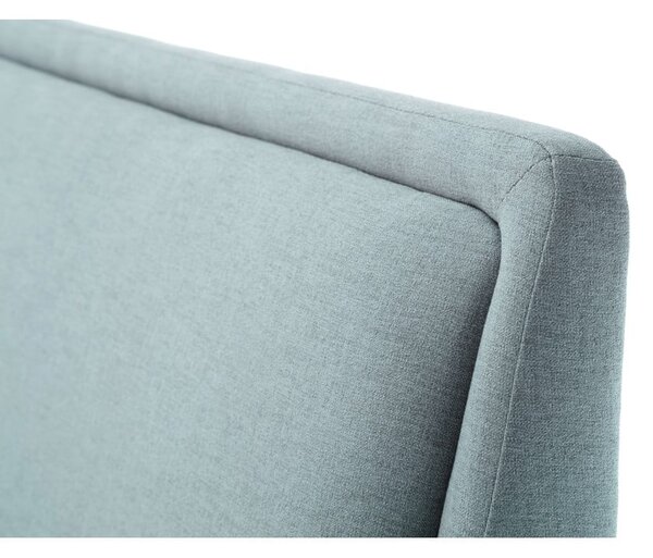 Letto matrimoniale imbottito blu/grigio con contenitore con rete inclusa 160x200 cm Frieda – Meise Möbel