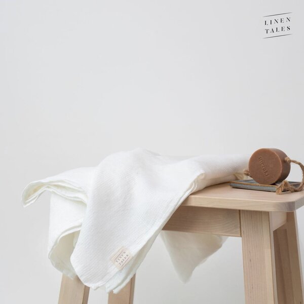 Asciugamano di lino bianco 65x45 cm White - Linen Tales