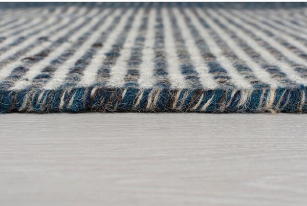 Tappeto in lana blu 60x200 cm Indira - Flair Rugs