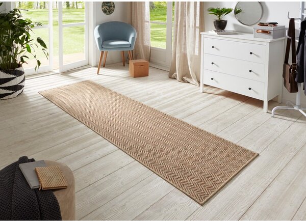 Passatoia da interno ed esterno marrone chiaro 80x350 cm Nature – Hanse Home