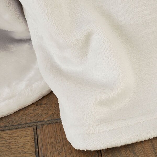 Copriletto in microfelpa crema per letto matrimoniale 200x240 cm Raschel - Catherine Lansfield