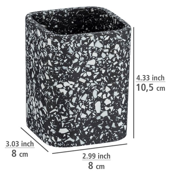 Tazza nera per spazzolini da denti Terrazzo - Wenko