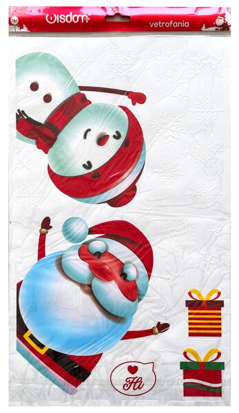 Stickers adesivo di Natale per finestre con personaggi Wisdom