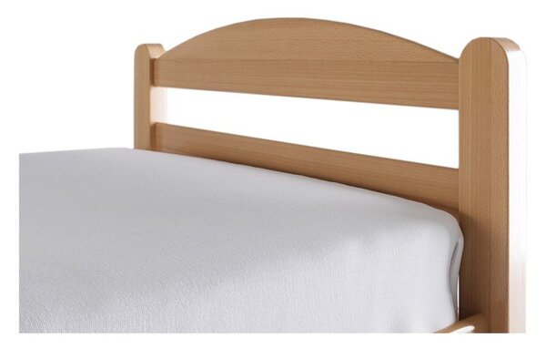Letto matrimoniale di colore naturale in faggio massiccio con rete inclusa 180x200 cm Bellariva – B.E.S