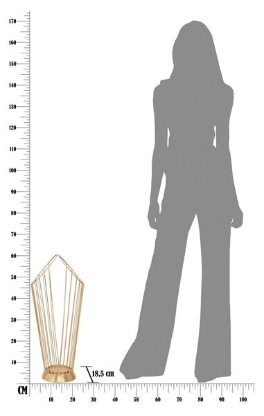 Portaombrelli in oro, altezza 60 cm Glam - Mauro Ferretti