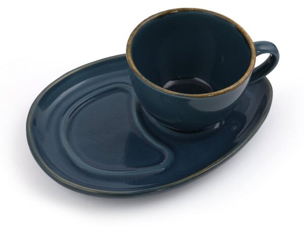 Tazze in ceramica blu scuro in set da 2 pezzi 0,21 l - Hermia