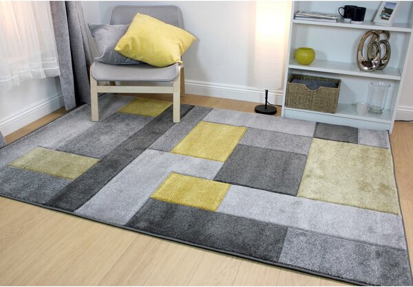 Tappeto giallo/grigio 120x170 cm Cosmos - Flair Rugs