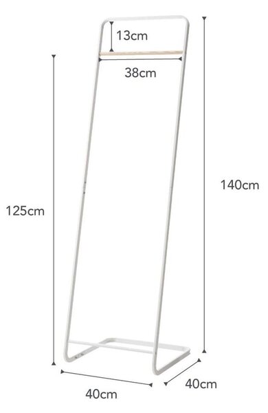 Appendiabiti da terra bianco 140 cm Tower - YAMAZAKI
