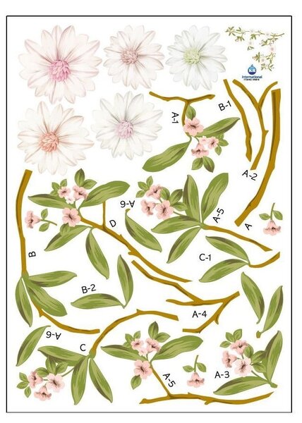Set di adesivi sulla magnolia in fiore - Ambiance