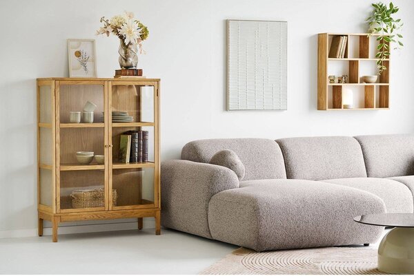 Divano angolare greige (con penisola a sinistra/con chaise lounge) Clyde – House Nordic