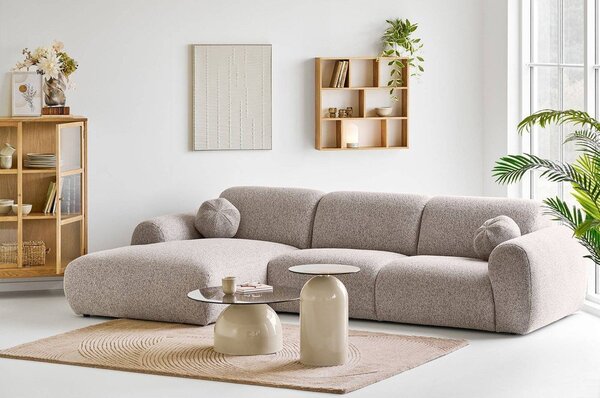 Divano angolare greige (con penisola a sinistra/con chaise lounge) Clyde – House Nordic