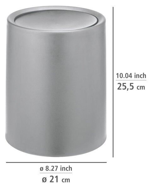 Bidone grigio in plastica 6 L Atri - Wenko