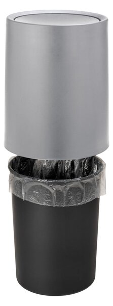 Bidone grigio in plastica 6 L Atri - Wenko