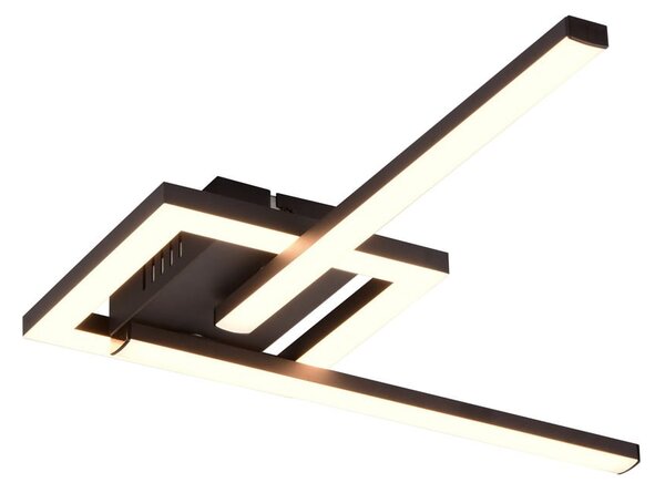 Plafoniera LED nera 16x54 cm Viale - Reality