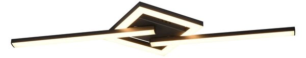 Plafoniera LED nera 16x54 cm Viale - Reality