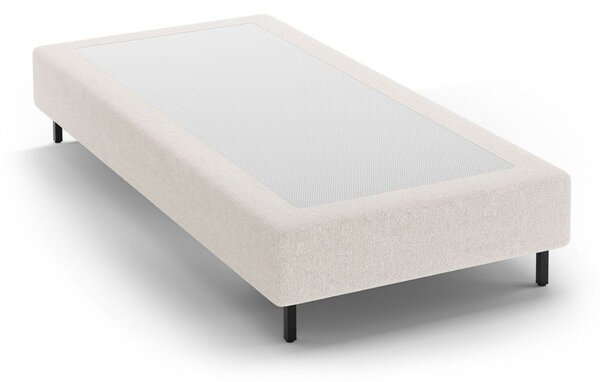 Letto singolo imbottito color crema senza testiera 90x200 cm Whale – Micadoni