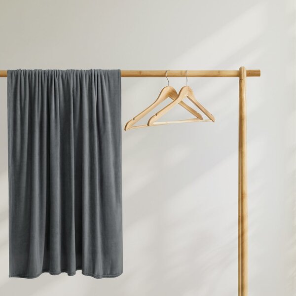 Coperta in microfibra grigio scuro, 150 x 200 cm Mic - DecoKing