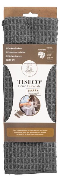 Set di strofinacci in microfibra 2 pz 40x60 cm Waffle – Tiseco Home Studio