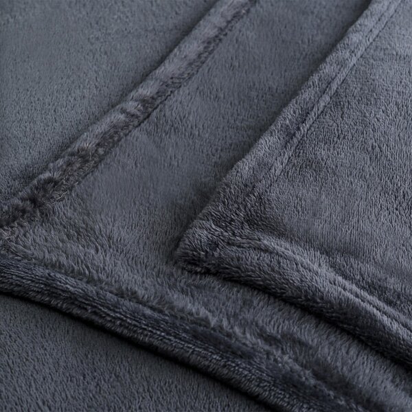 Coperta in microfibra grigio scuro, 150 x 200 cm Mic - DecoKing
