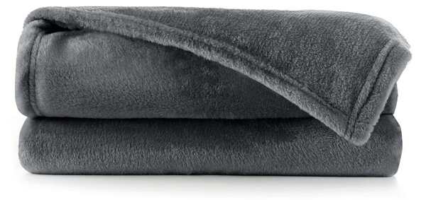 Coperta in microfibra grigio scuro, 150 x 200 cm Mic - DecoKing
