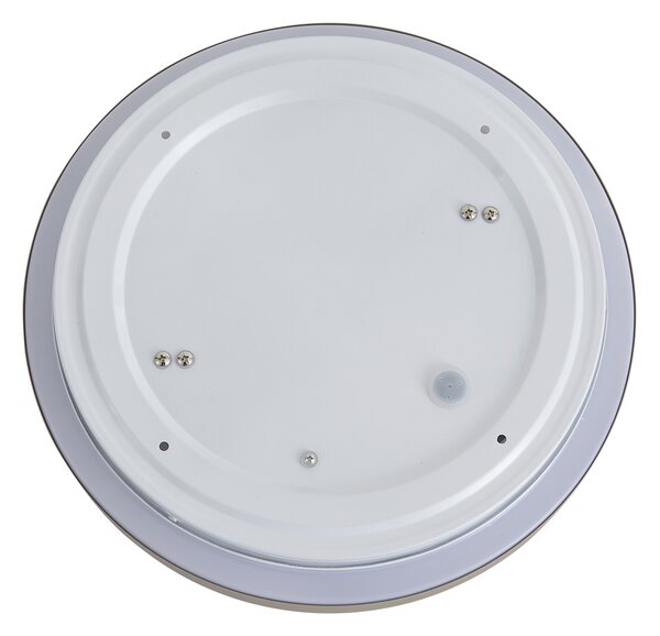 Plafoniera moderna tortora con bianco 34cm 2 luci IP44 - Walden