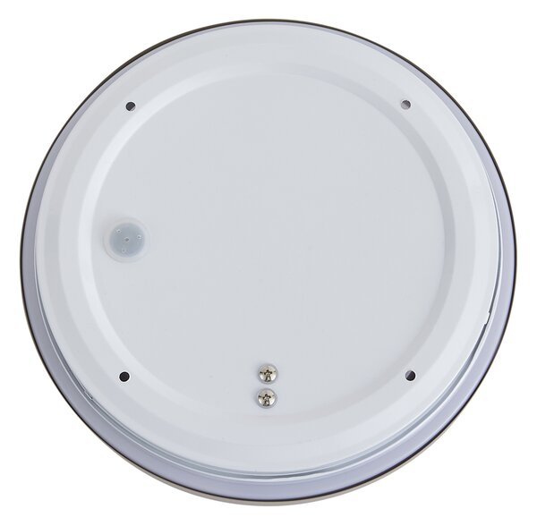 Plafoniera moderna color tortora con bianco 25cm IP44 - Walden