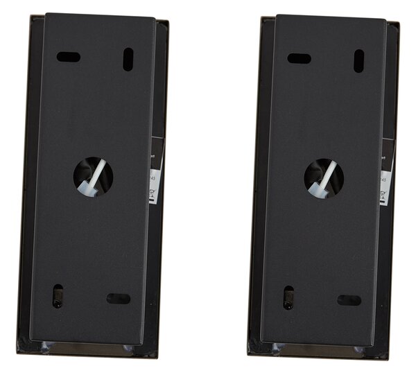 Set di 2 lampade da parete moderne bronzo scuro incl. LED - Plaza