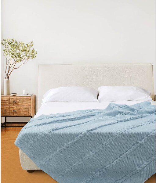 Copriletto blu 200x220 cm Trenza – Oyo Concept