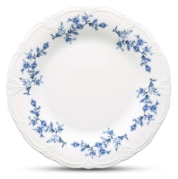 Piatto da portata bianco/blu in porcellana ø 32 cm Retro – BonBistro