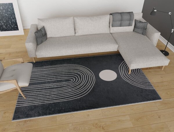 Tappeto lavabile antracite 80x150 cm - Vitaus