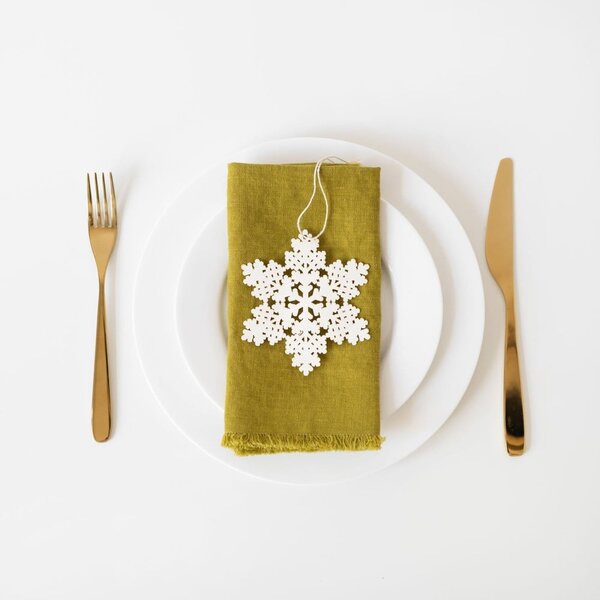 Set di 2 tovaglioli in lino verde Classic, 40 x 40 cm Moss Green - Linen Tales